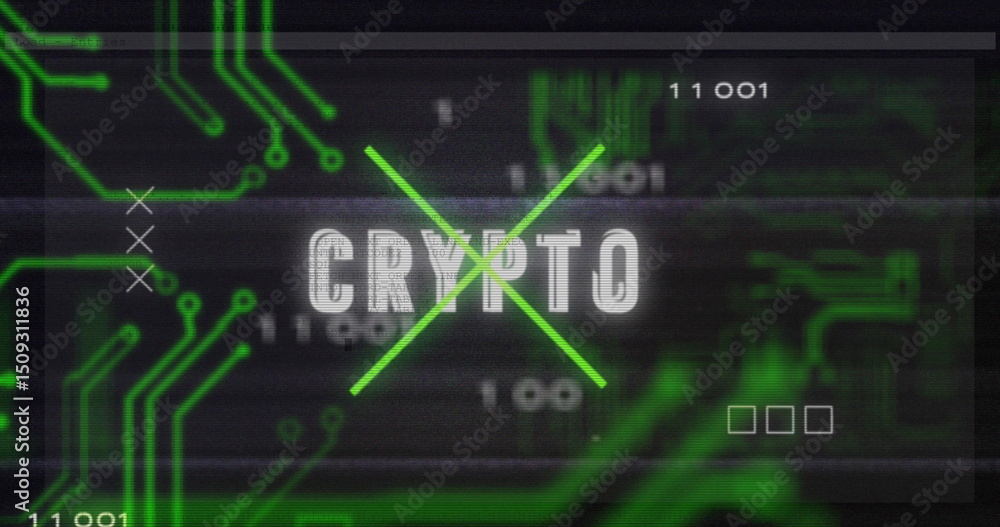 Poster image of data processing over crypto text
