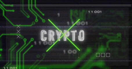 Image of data processing over crypto text