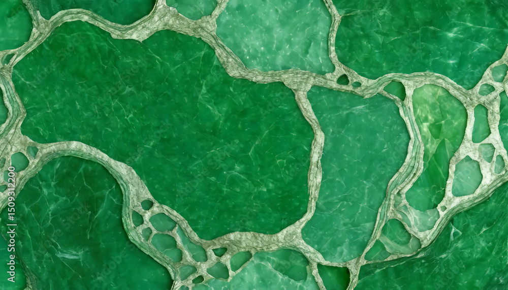 Poster intricate patterns create a mesmerizing visual of green jasper mineral stone, capturing the beauty o