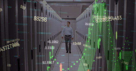Image of data processing over computer servers