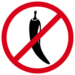 No Hot Pepper Sign: Spice Restriction and Dietary Prohibition