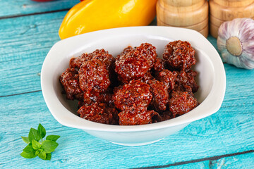 Minced meef meatball with tomato sauce