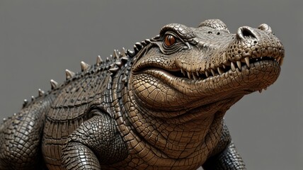 Obraz premium Close-up of a stylized alligator