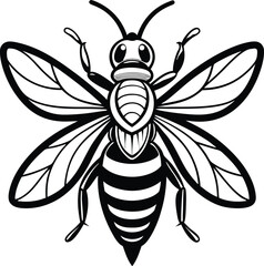  bee silhouette, striped body, flying insect
