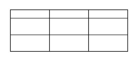 Minimalist Symmetrical Grid Structure with Nine Equal Rectangles in Three-by-Three Formation and Bold Black Lines