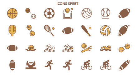 Icon set Perfectly Designed Pictograms Sports Icons