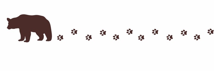 Cat's paw prints, pets paw prints on white background, bear paws, bear paw prints, dogs paw prints, dog paws 