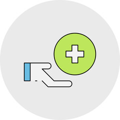 Obraz premium Give medicine single icon vector illustration