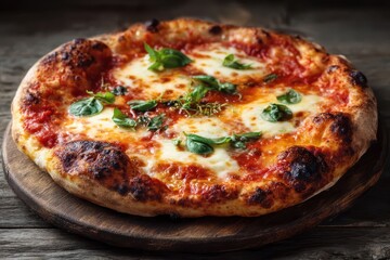 Pizza Margherita Italienische Pizza Margherita mit Basilikum Pizza mit Tomate Mozzarella Pizza Holzofen Margherita Neapolitanische Pizza Pizza Klassiker Foodfoto Pizza Italienisch K&auml;se Tomate