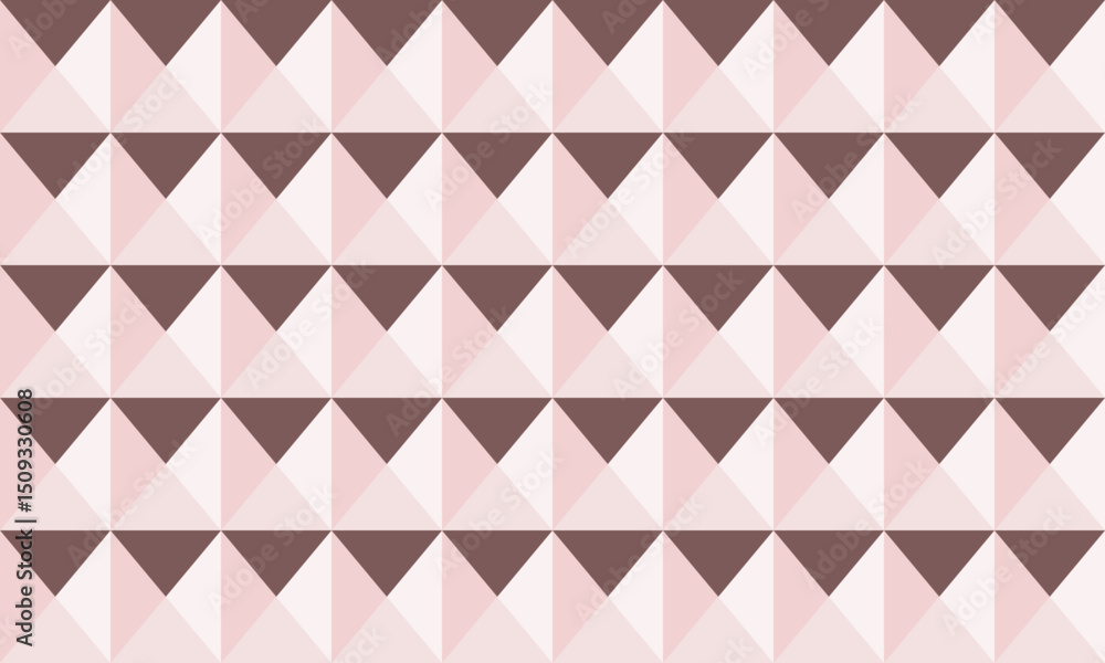 Aufkleber elegant geometric pattern featuring a repeating design of pink and brown triangles. ideal for backgr