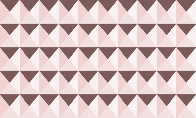 Elegant geometric pattern featuring a repeating design of pink and brown triangles. Ideal for backgrounds, website design, textile prints, or modern minimalist branding.
