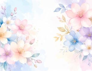 Pastel Floral Watercolor Design