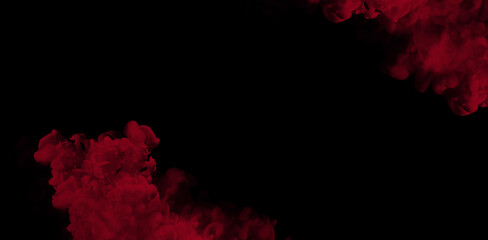 Corner Red Smoke Flow Effect