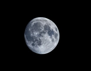Obraz premium beautiful full moon illuminating the night sky with intricate surface details in a clear atmosphere