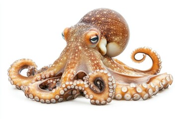 Obraz premium Detailed image of a Common Octopus against a white backdrop