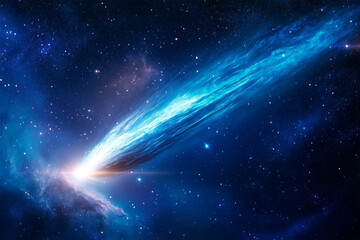 Comet impacting in the space of the galaxy