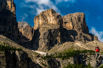 Beautiful mountain landscape. View of the Italian Dolomites in South Tyrol, included on the UNESCO list.