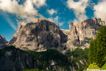 Beautiful mountain landscape. View of the Italian Dolomites in South Tyrol, included on the UNESCO list.