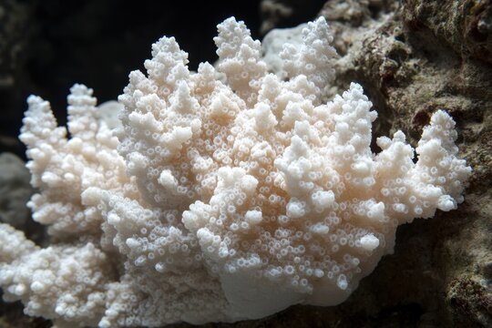 Faded Acropora corals in the Red Sea Safaga Egypt suffering from death due to high seaw