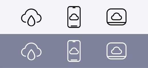 Weather icon symbol - clean and modern mobile weather prediction icon.