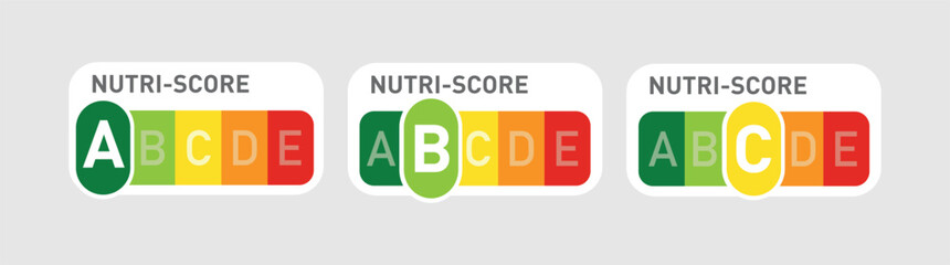 Nutri-Score official labels vectors