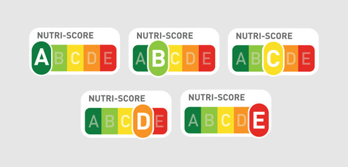 Nutri-Score official labels vectors