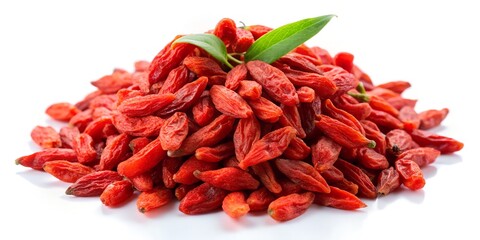 goji berries isolated on white background