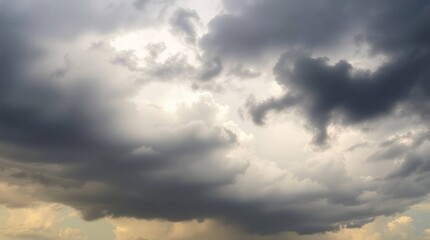 Fototapeta premium Cloudy sky with sun peeking through