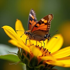 Obraz premium butterfly on flower