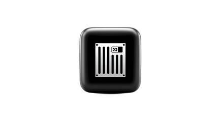 HighContrast Icon with Vent Design on Dark Background for Technology and Security Concepts