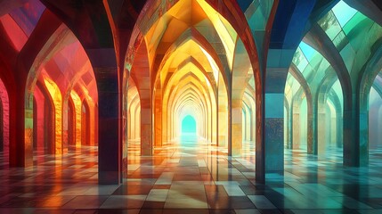 Architectural structural abstract background with modern geometry and minimal design 