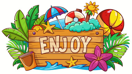Summer Vibes AI-Generated Enjoy Summer Illustration