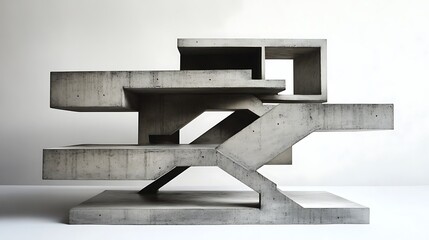 Architectural structural abstract background with modern geometry and minimal design 