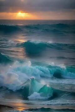 sunset over the sea