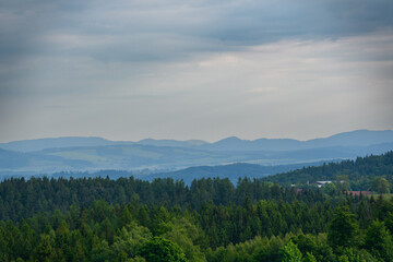mountain landscape with clouds
