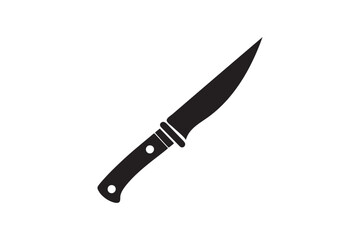 knife silhouette on white background.