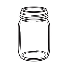 Jar line art vector