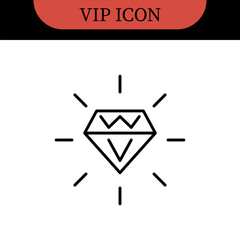 VIP Editable Icons set. Vector illustration in modern thin line style of l exclusivity related icons: service, membership, quality, and more. Pictograms and infographics
