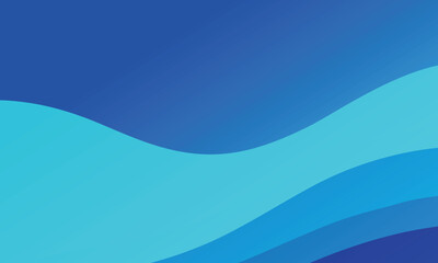 Fototapeta premium Modern Blue Wave Gradient Vector Background – Abstract Flow Design