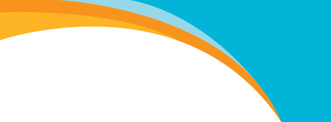 Abstract Blue and Orange Wavy Curve Vector Elements