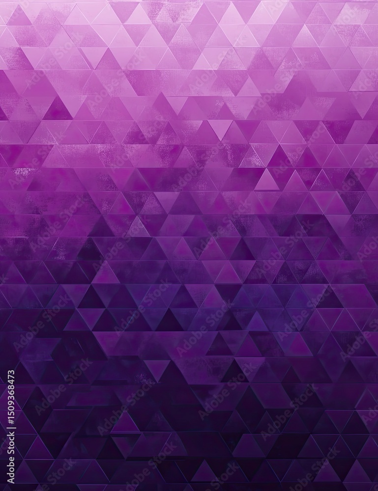 Poster abstract geometric pattern with ombre effect. purple and violet triangles create a textured backgrou