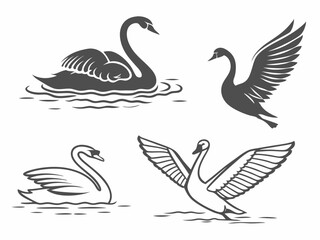 Illustrate A Monochromatic Bird Icon Pack Featurin 1