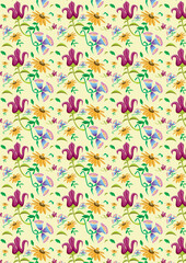 seamless pattern with flowers