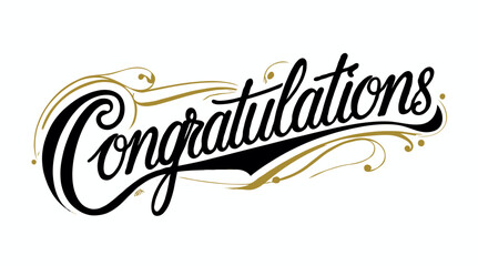 Modern congratulations lettering for greeting cards and posters vector illustration