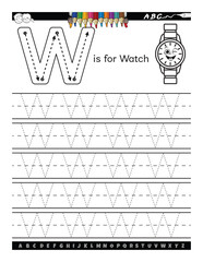 Fototapeta premium ABC Practice Tracing Book For Kids