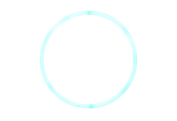 Shine green neon  circle frame design. Glowing neon border isolated on transparent background. Shine glow light neon sign frame. Banner, Mockup, template for presentation or montage.