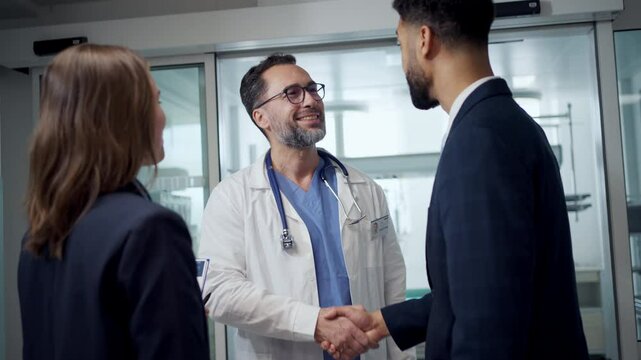 New managers introduces themselves to the medical staff.
