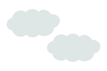 シンプルな雲のイラスト