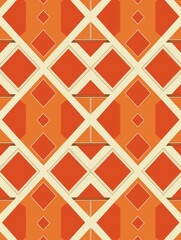 This seamless repeat pattern features a geometric design with warm, earth-tone colors, ideal for backgrounds and textile prints with an artistic wallpaper vibe