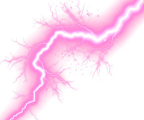 Vivid Pink Lightning Strike for Abstract Art
